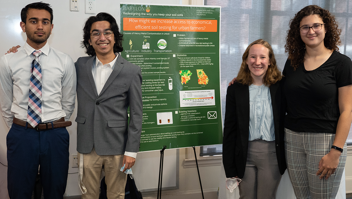 The Babylon team during their poster presentation.